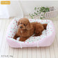 Dog Summer Cool Cuddler Ultra Small Dog Small Dog Strawberry & Flower Pattern | Square Strawberry Flower Cool Touch Indoor Use Chin Rest Pet Bed Cat Cushion Dog Bed Cool Feel Cool House Cool