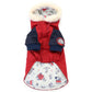 Dog clothes winter far infrared coat Snoopy [Small] [Medium] [Large] | Switching Flying Ace Winter clothes Autumn/winter outerwear Hooded Boa Cold protection Warm Stylish Pet