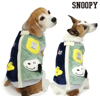 Snoopy Mascot Zip | Zipper Easy to put on Open back Easy doesn't let the head pass through Fluffy Soft Stylish Cute Pet wear