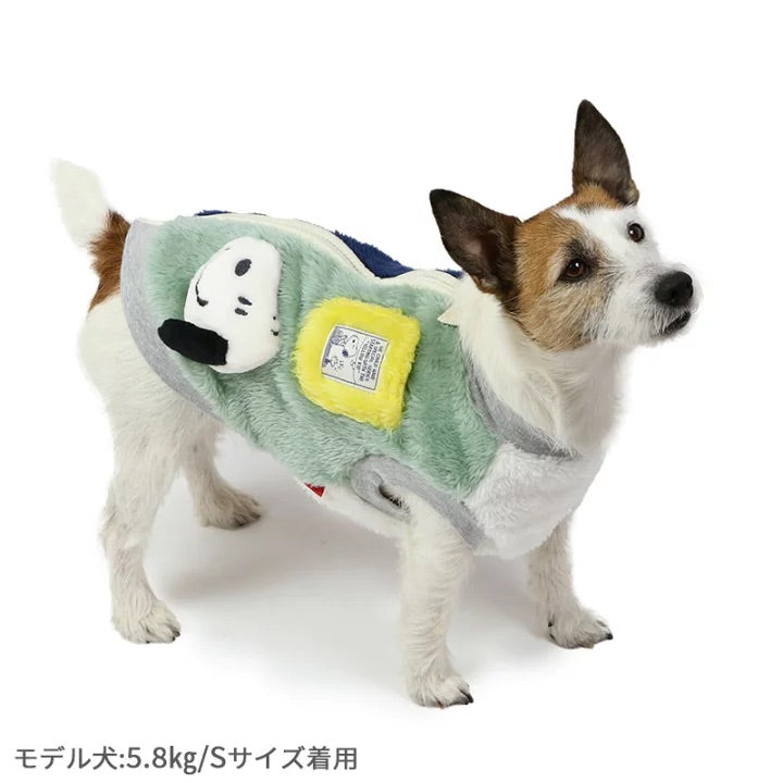 Snoopy Mascot Zip | Zipper Easy to put on Open back Easy doesn't let the head pass through Fluffy Soft Stylish Cute Pet wear