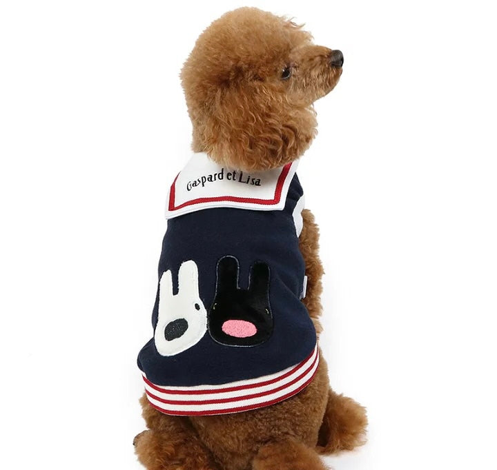 vest Lisa and Gaspard [Small dog] Sailor fleece | Soft, open in the front, easy to wear, does not allow your head to pass through