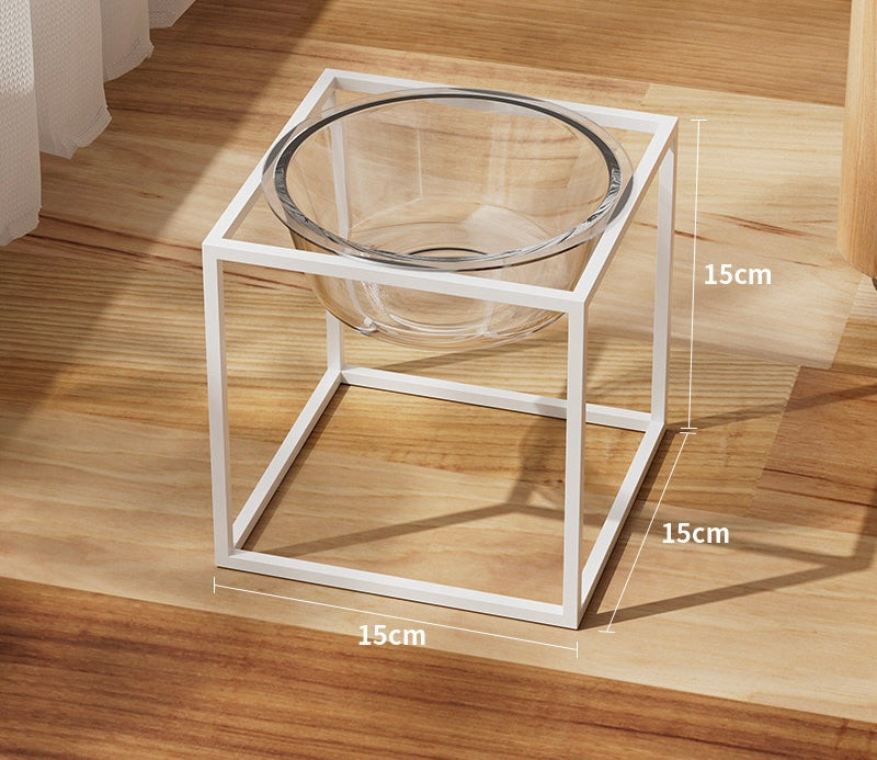 Glass Pet Elevated Bowl