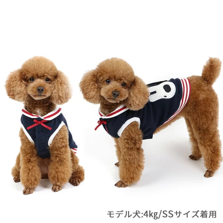 vest Lisa and Gaspard [Small dog] Sailor fleece | Soft, open in the front, easy to wear, does not allow your head to pass through