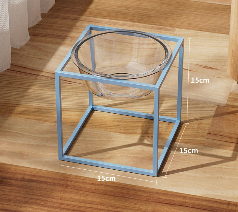 Glass Pet Elevated Bowl