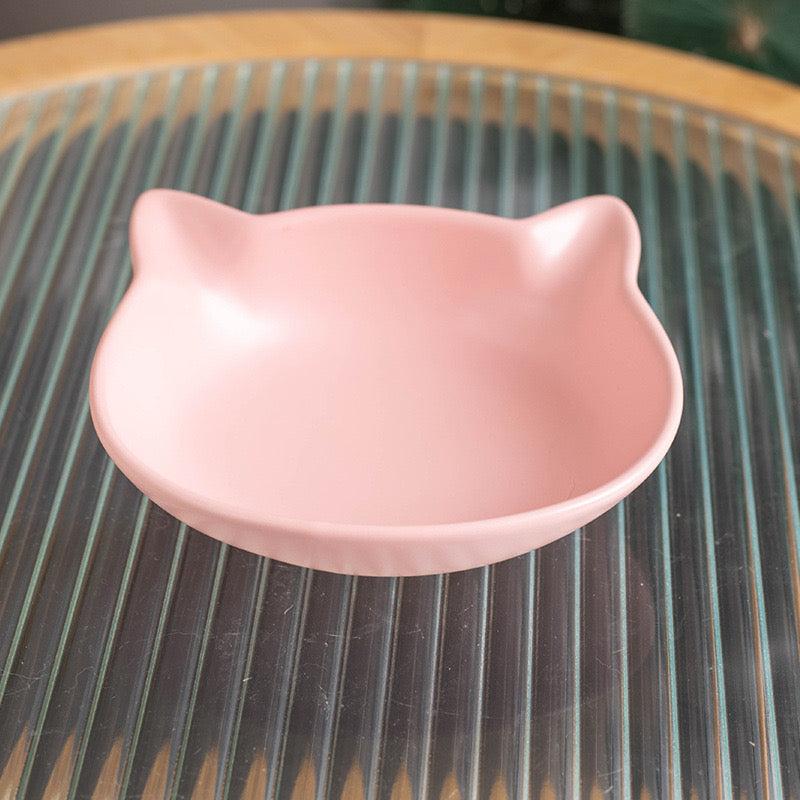 Ceramic Cat Plate - with cat ears