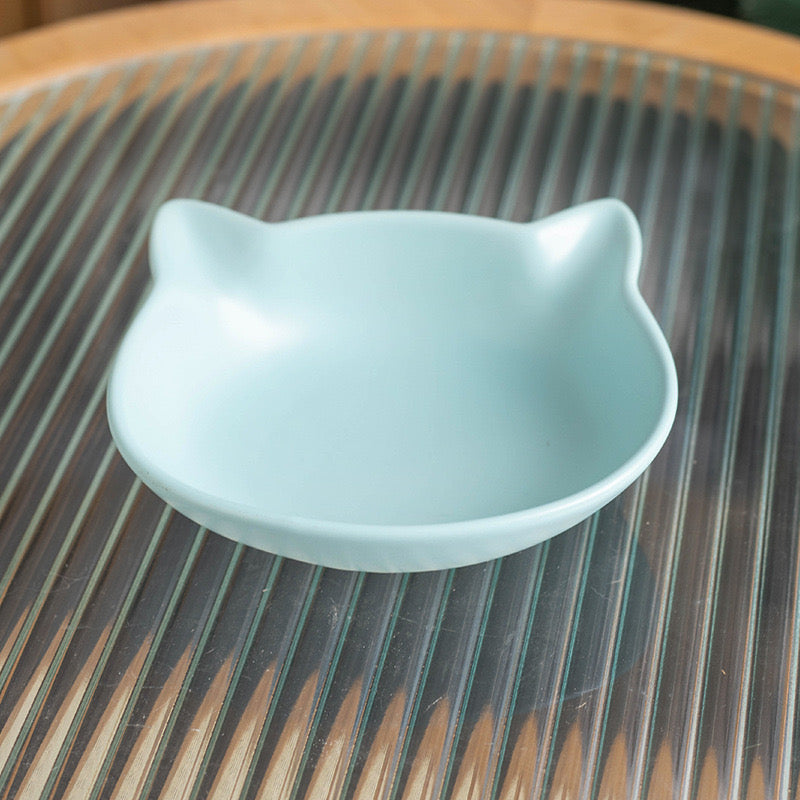 Ceramic Cat Plate - with cat ears