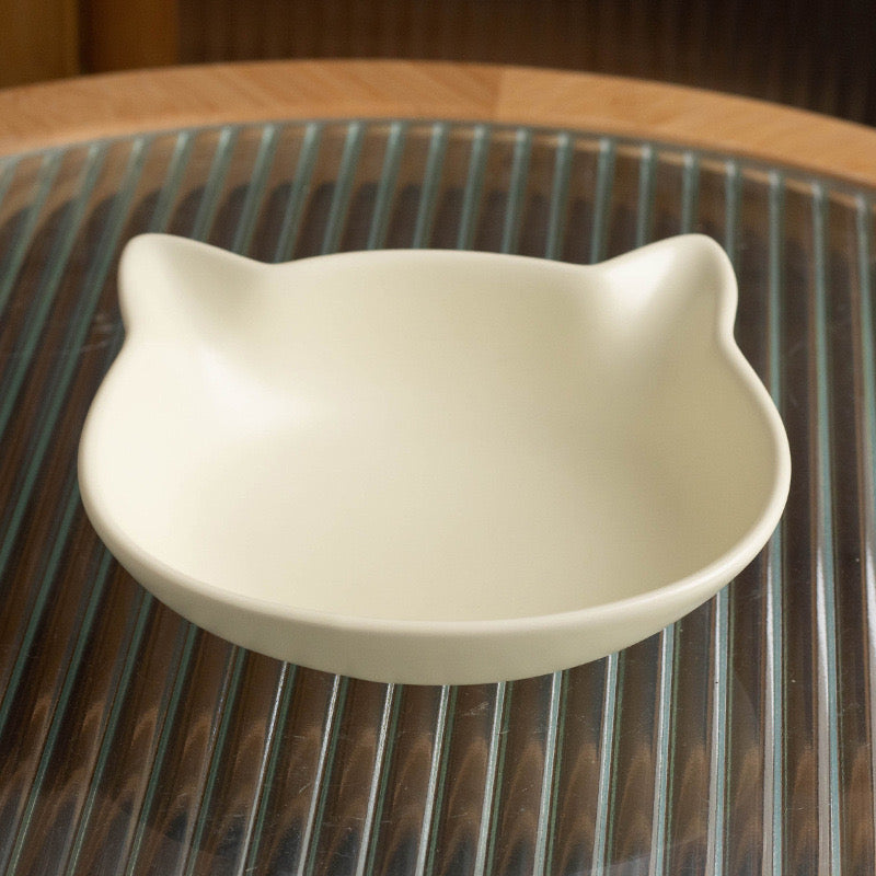 Ceramic Cat Plate - with cat ears