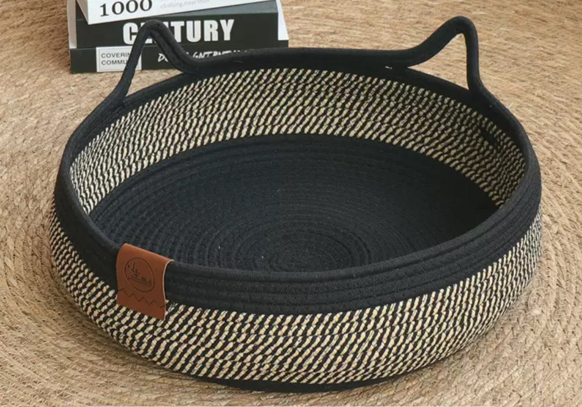 Handwoven Cotton Rope Cat Bed for All Seasons