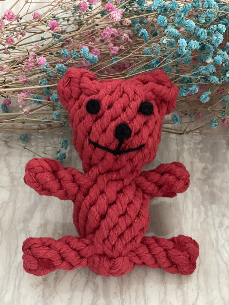 Cotton Rope Teddy Bear Dog Toy Chew Grinding Teeth Cleaning