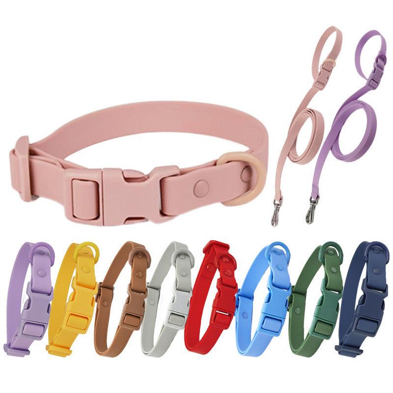 Waterproof Dog Collar Soft Rubber Dog Collar with Safety Alloy Buckle Adjustable Pet Collars for Small Medium Large Dogs