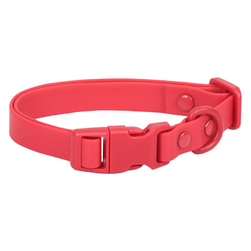 Waterproof Dog Collar Soft Rubber Dog Collar with Safety Alloy Buckle Adjustable Pet Collars for Small Medium Large Dogs