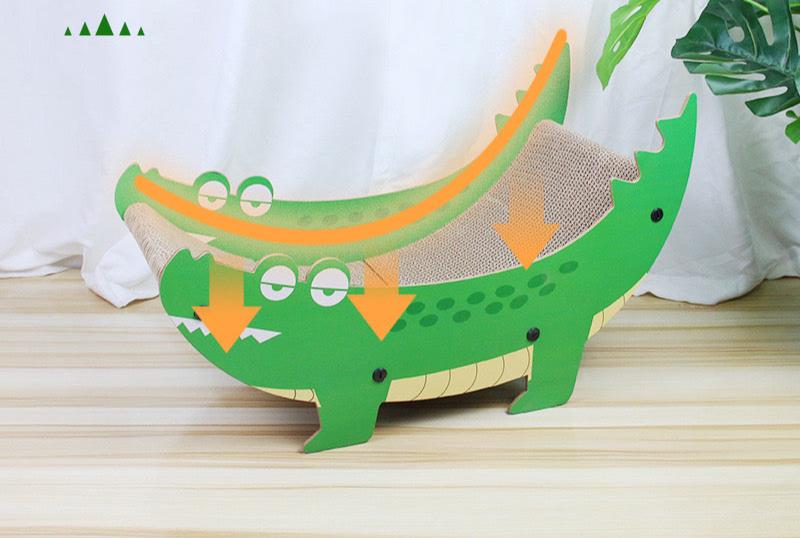 Crocodile Shape Corrugated Paper Cat Nest Cat Scratch Nest