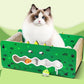 Cat Scratcher Box With a Ball