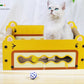 Cat Scratcher Box With a Ball