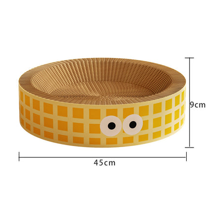 Round Cat Scratcher with Eyes