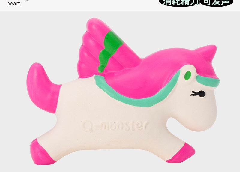 Squeaky Unicorn Rubber Toys