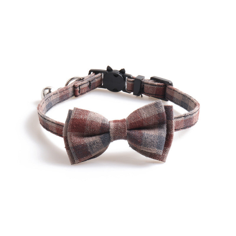 Cat Bow Tie Tartan