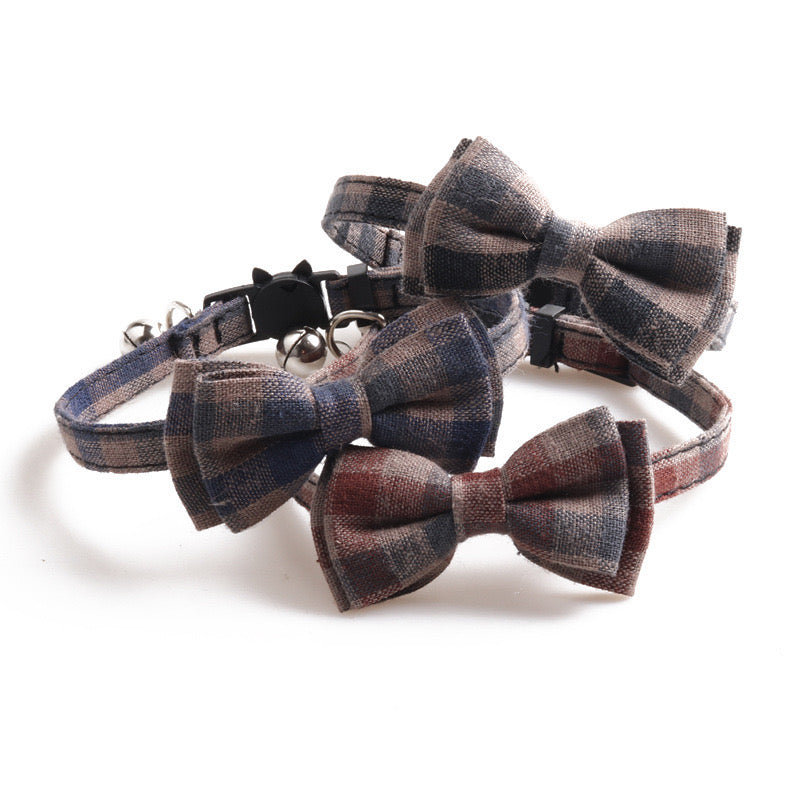 Cat Bow Tie Tartan