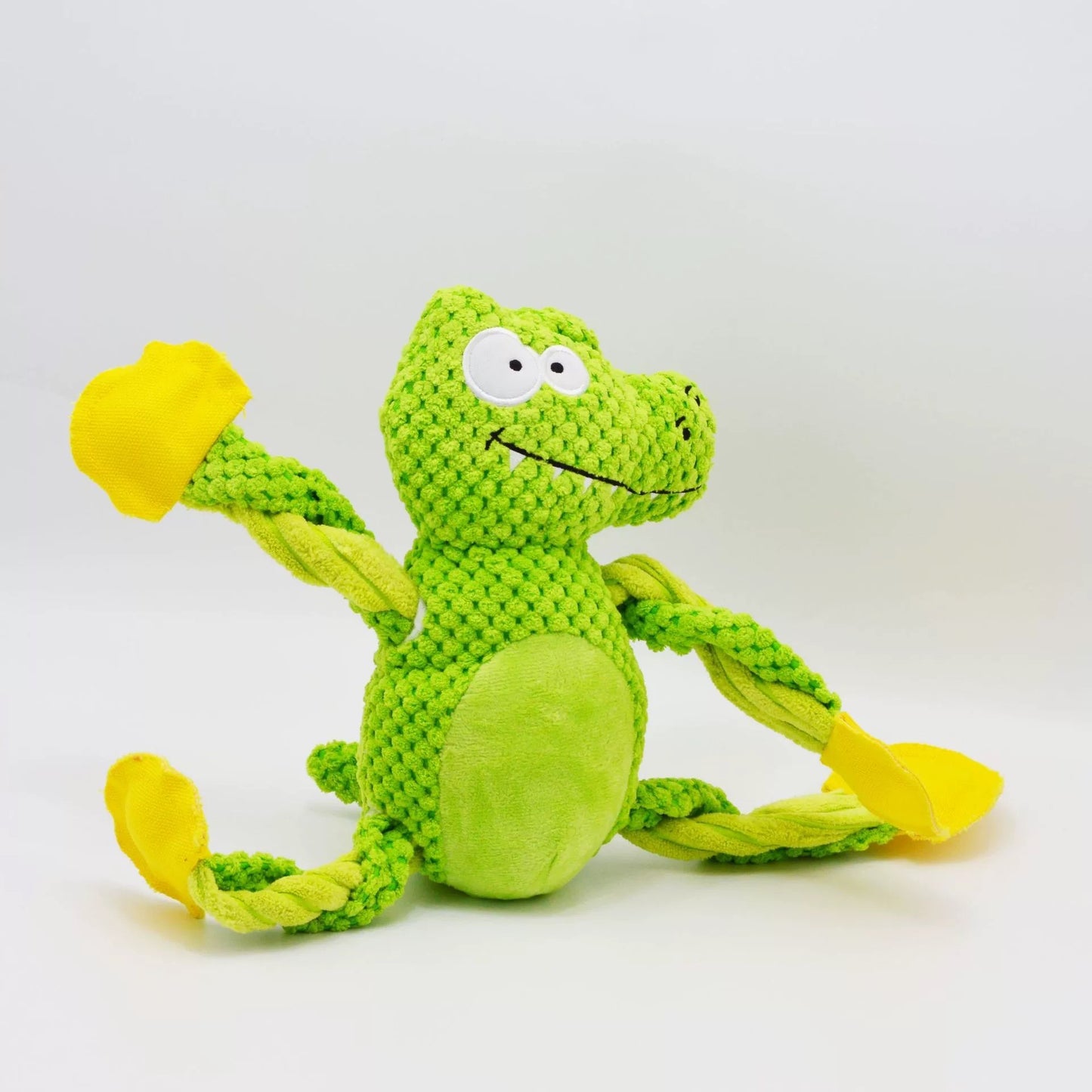 Stuffed Dog Chew Toys | Crocodile | Squeaky Plush Dog Chew Toys for Boredom