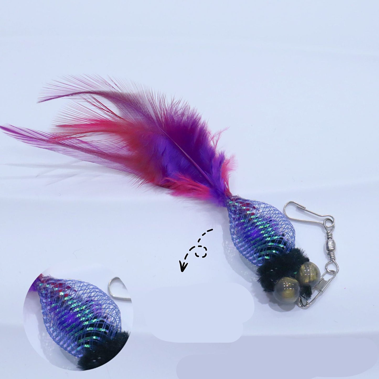 Bugs Cat Teaser – Interactive Feather Wand Toy for Cats
