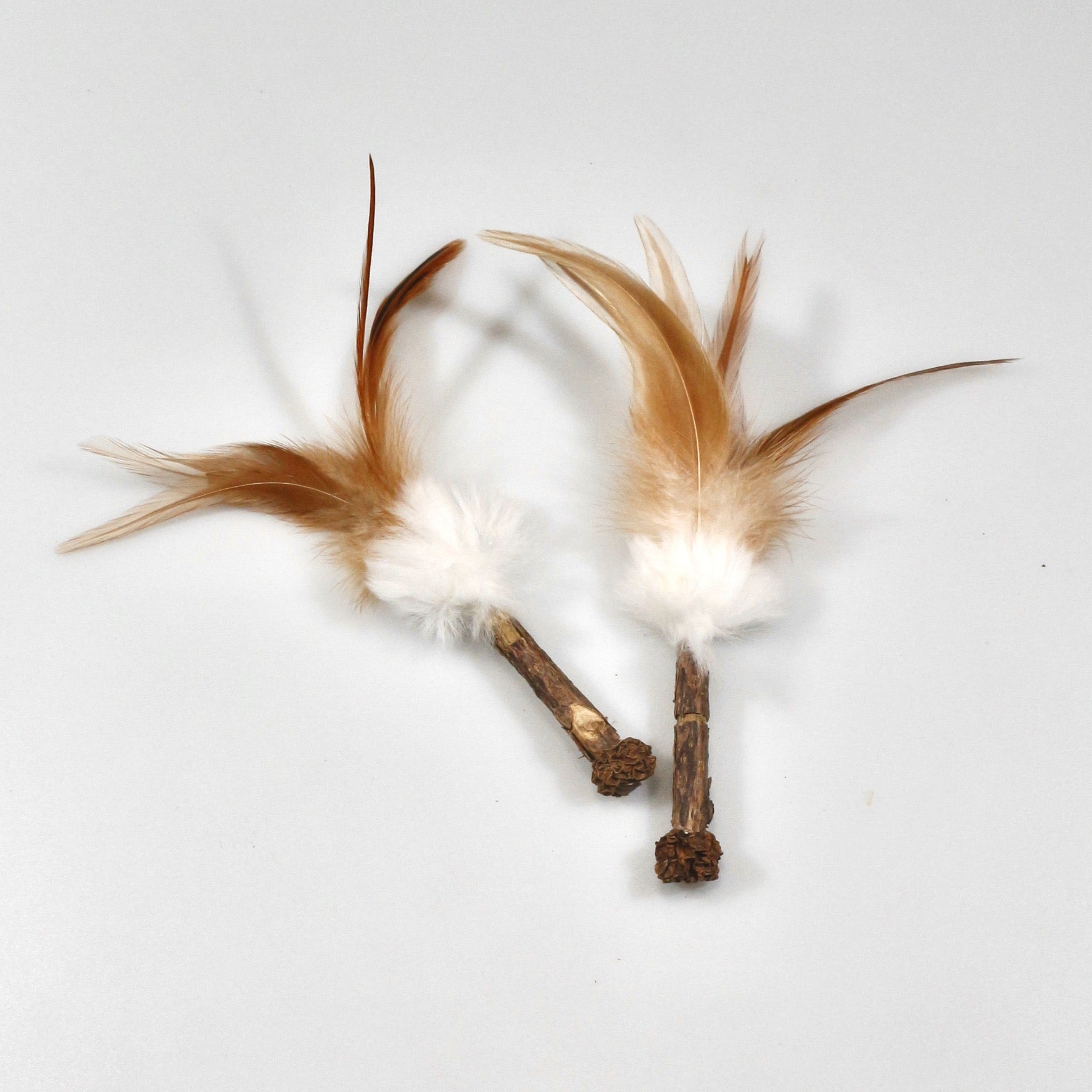 Silvervine Dental Stick with Feather and Insect Gall Fruit Toy