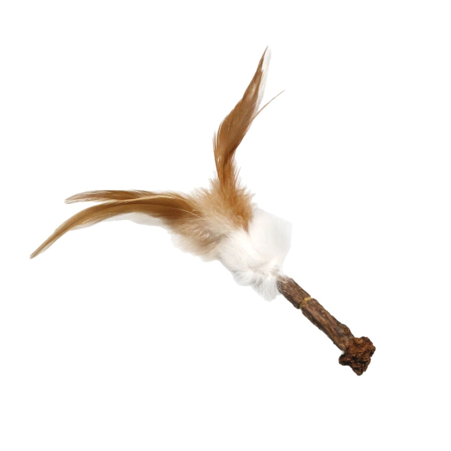 Silvervine Dental Stick with Feather and Insect Gall Fruit Toy