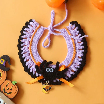 Handmade Halloween Pet Bandana & Hat – Spooky Costume Accessories for Cats & Dogs