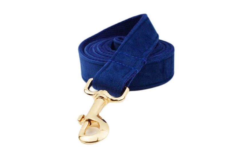Velvet Collar Leash Bowtie Set 10 Colours