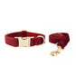Velvet Collar Leash Bowtie Set 10 Colours