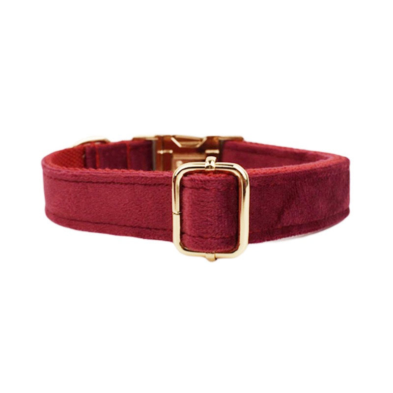 Velvet Collar Leash Bowtie Set 10 Colours