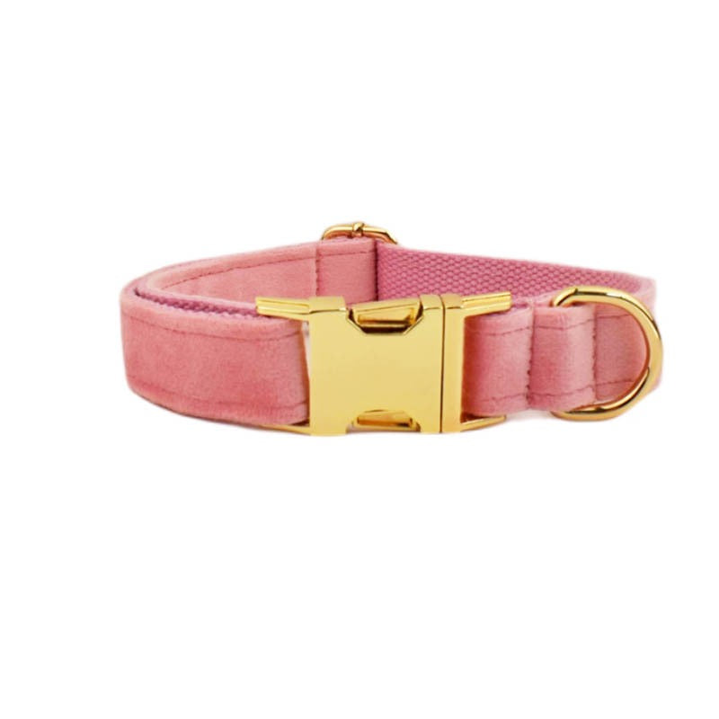Velvet Collar Leash Bowtie Set 10 Colours