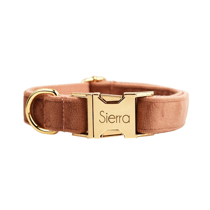 Velvet Collar Leash Bowtie Set 10 Colours