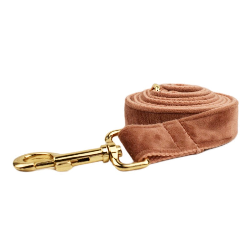 Velvet Collar Leash Bowtie Set 10 Colours