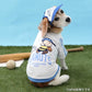 Snoopy Dog Clothes Fine Play T-Shirt White Yellow Small Dog Medium Dog Large Dog | Baseball Uniform Cool Outing Walking Stylish