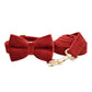 Velvet Collar Leash Bowtie Set 10 Colours
