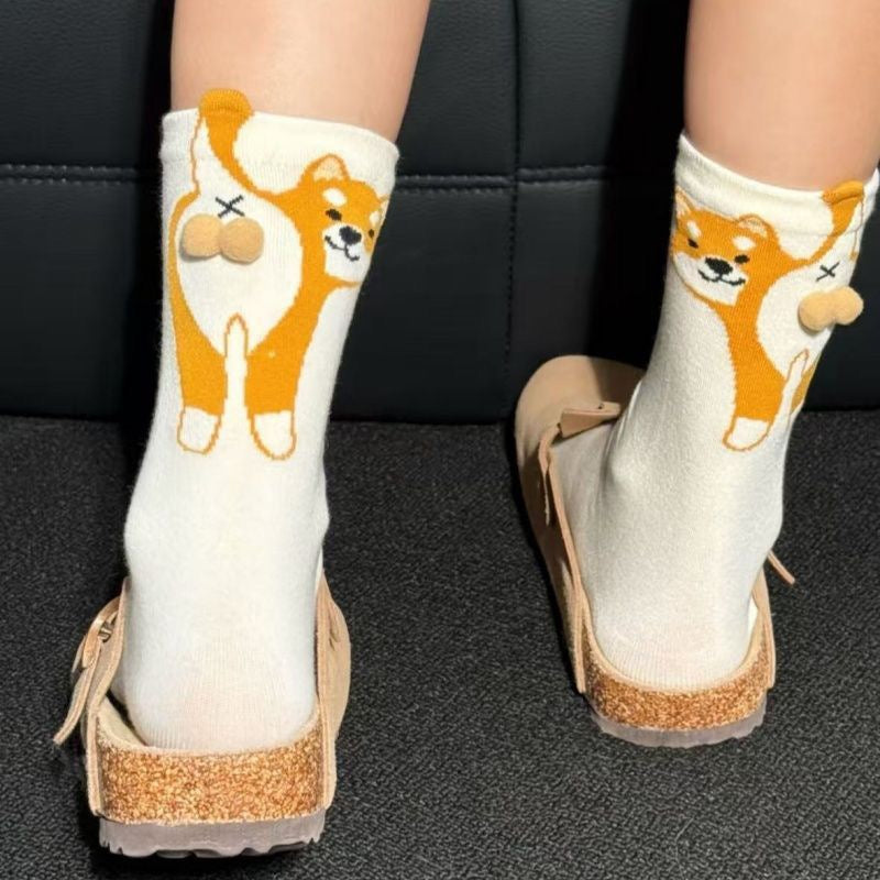 Funny Socks for Hooman – Dog & Cat Novelty Crew Socks