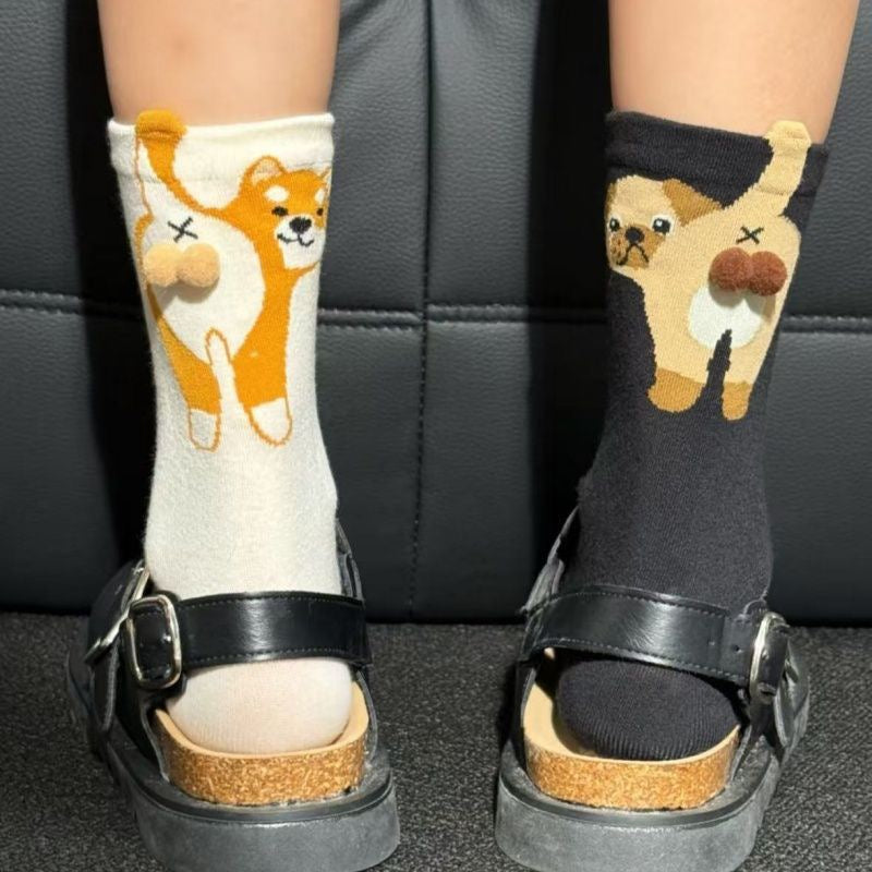 Funny Socks for Hooman – Dog & Cat Novelty Crew Socks