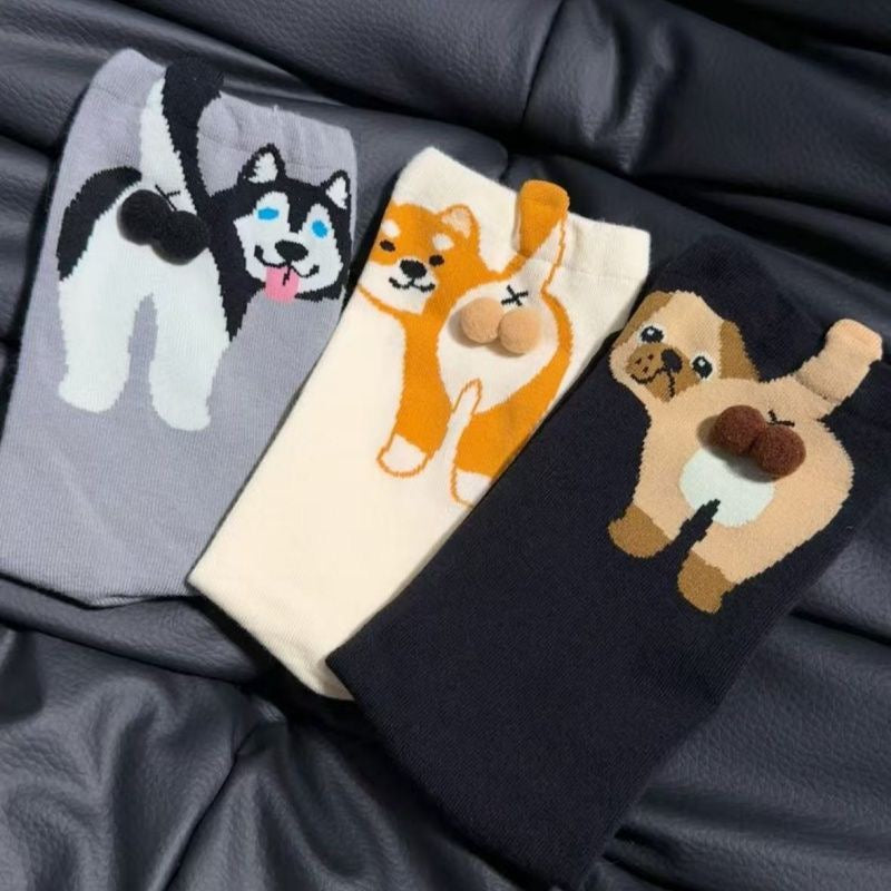 Funny Socks for Hooman – Dog & Cat Novelty Crew Socks