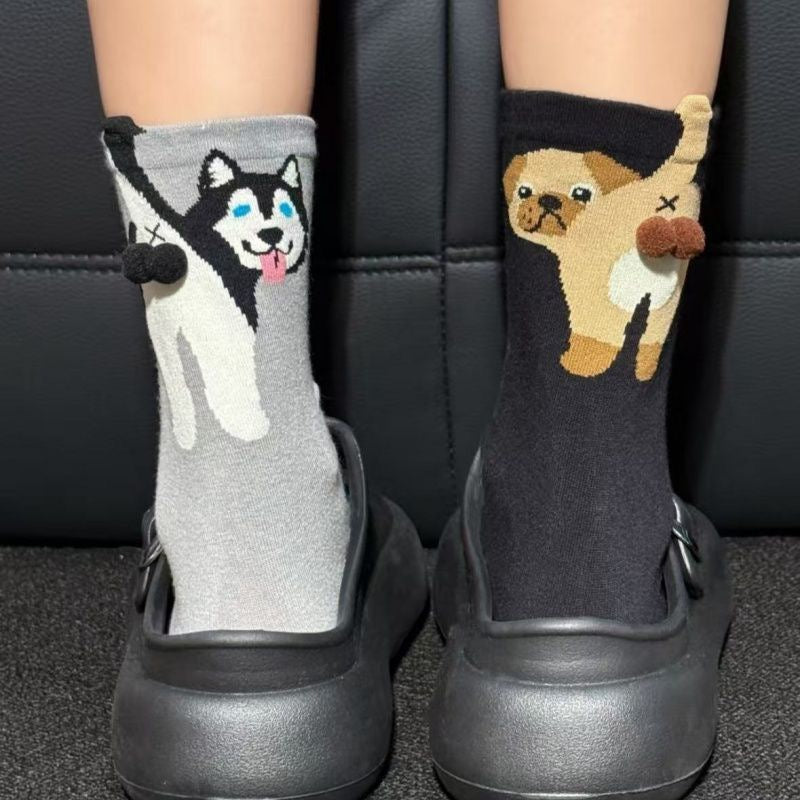 Funny Socks for Hooman – Dog & Cat Novelty Crew Socks