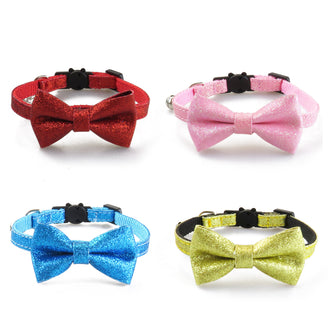 Vintage Glitter Cat Bow Tie