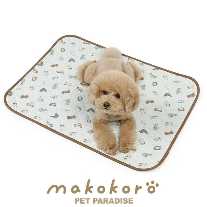 Dog mat, absorbent mat, small dog, puppy pattern, makokoro | Multi-care mat, washable, waterproof, care, senior, placemat, sheet, car, convenient, portable