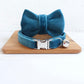 Green Velvet Cat/Puppy Collar Bowtie