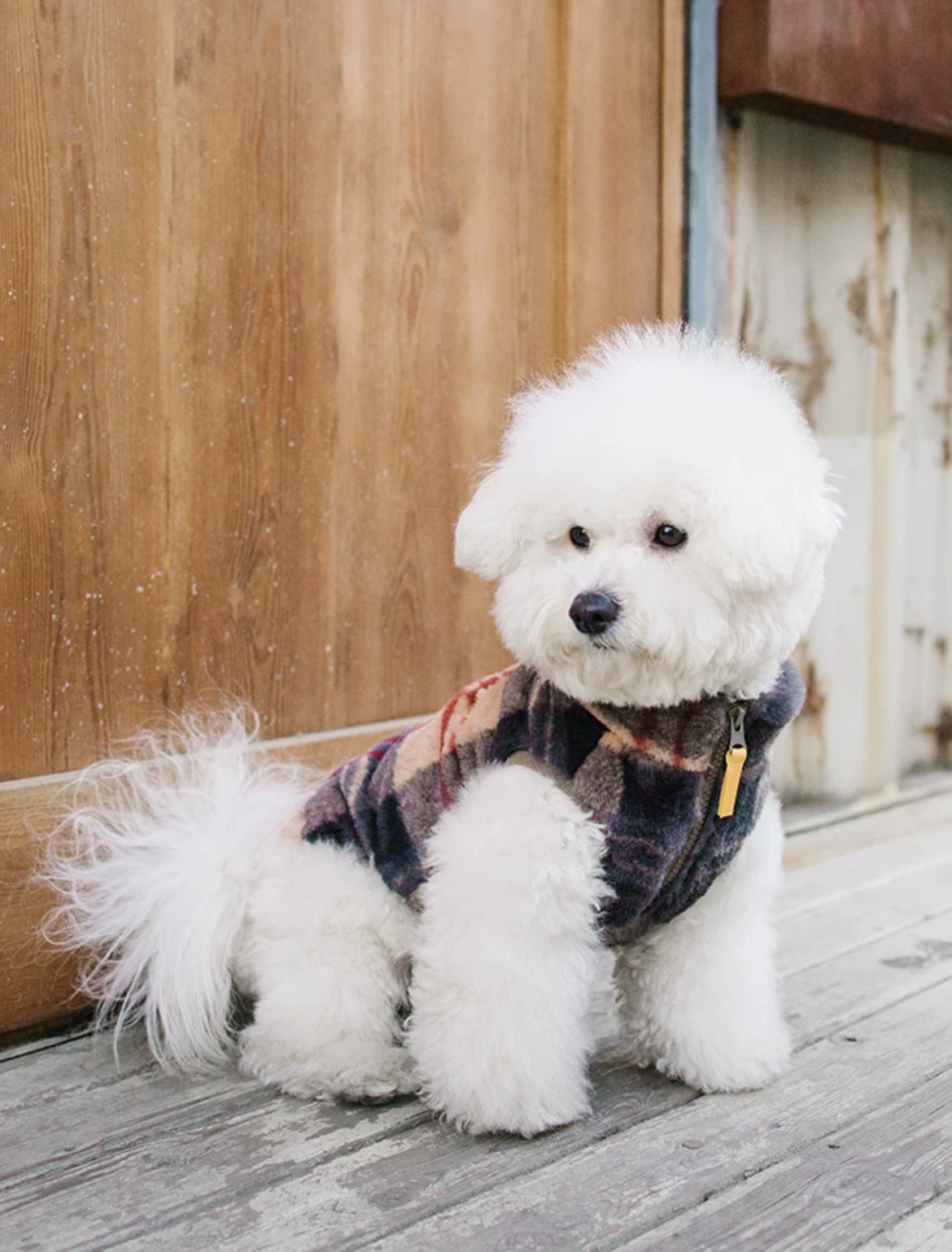 2 Colours Plaid Vest Fleece