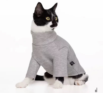 Air Long Sleeve Jumper for Dogs – Lightweight Stretch Top | Cream & Grey