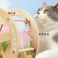 Bamboo Wood Wheel Cat Teaser Toy