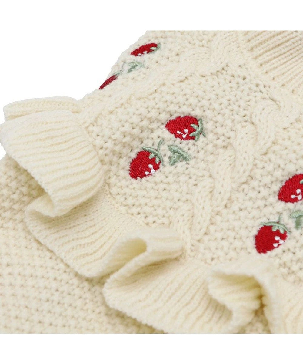 Strawberry Frill Knit Sweater Jumper