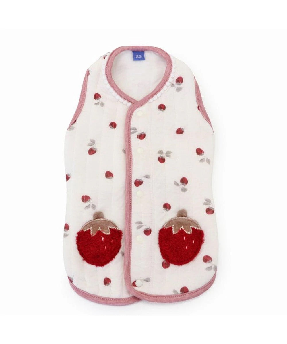 Fuwarito Quilted Vest "Strawberry"