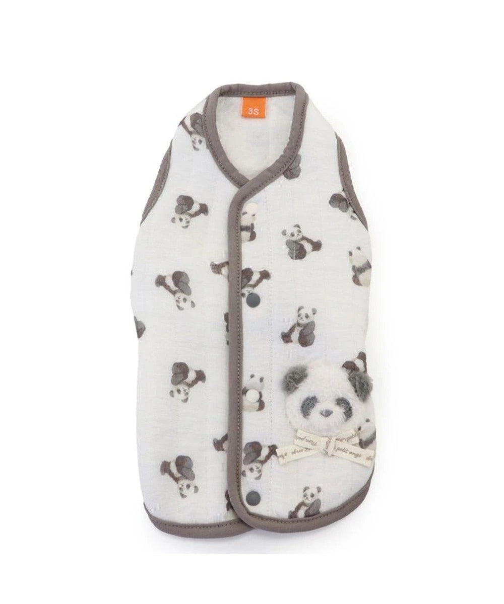 Fluffy Quilted Vest "Panda"