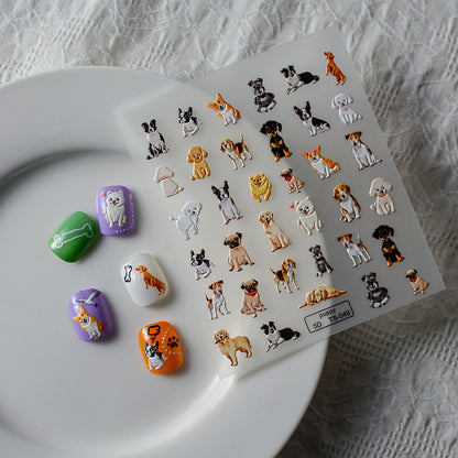 Cat & Dog Nail Art Stickers – 5D Stereoscopic Pet Nail Decals