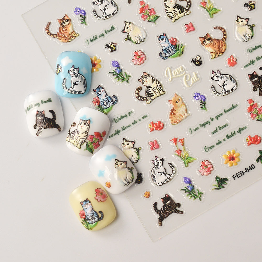 Cats and Dogs Nail Stickers